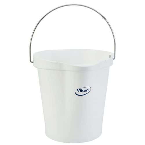 Graduated bucket with pouring spout - White - 12 L