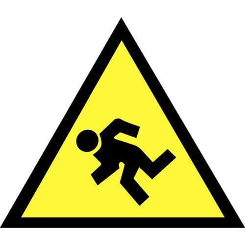 Hazard warning sign - Risk of falling - Adhesive