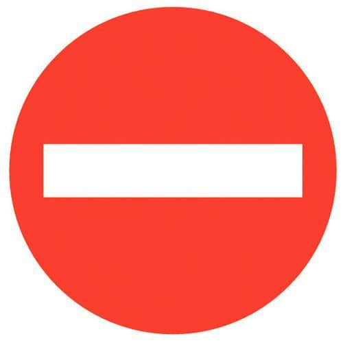 Prohibition sign - No entry - Rigid