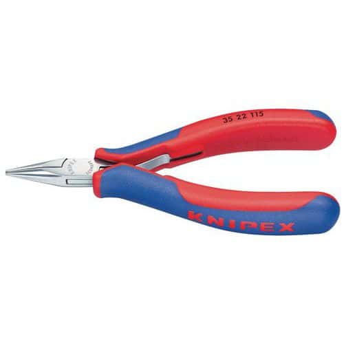 Long nose electronics pliers - Half round straight nose