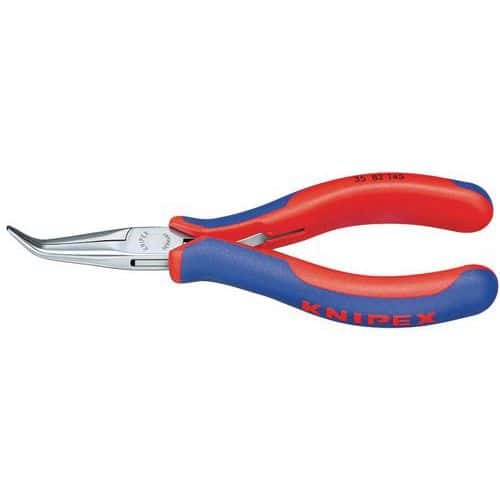 Long nose electronics pliers - Half round bent nose