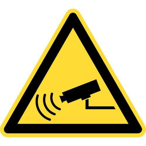 Hazard warning sign - CCTV surveillance - Rigid