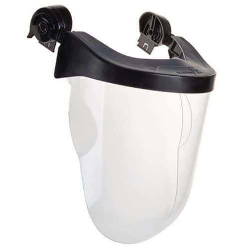 Contour face shield and carrier