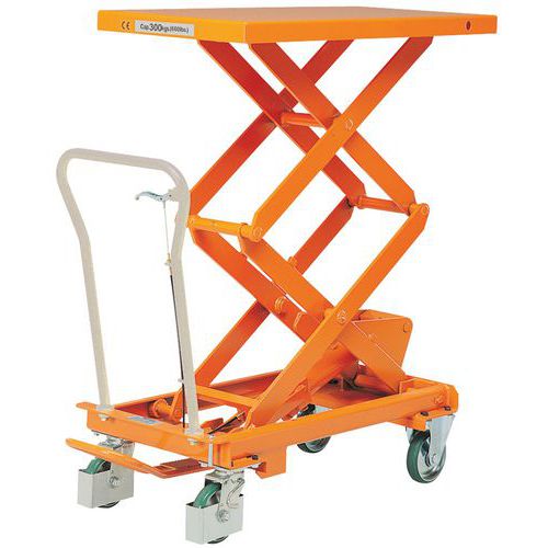 Mobile Double Scissor Lift Table - 300kg