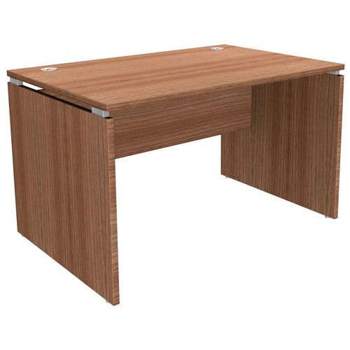 Square straight desk – Walnut