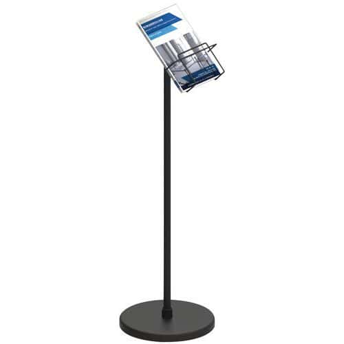 Steel Leaflet And Brochure Stand - A4 Holder - Round Base - Manutan Expert