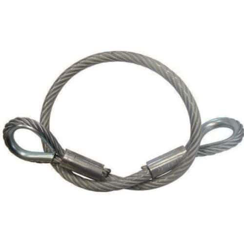 Plastic-coated steel cable - 2 spliced thimble loops