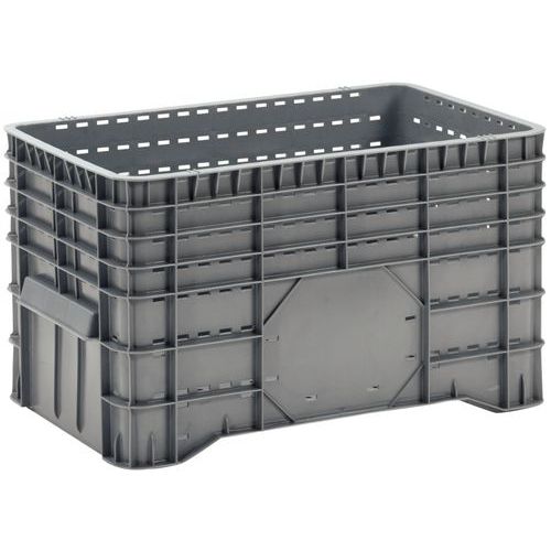 Stackable pallet container - Ventilated sides - On feet - Manutan Expert