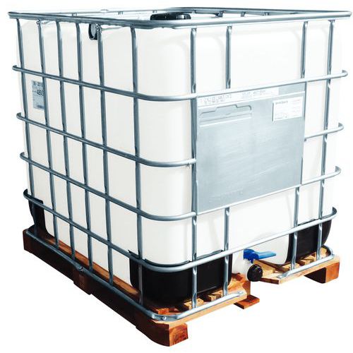 Reconditioned and approved 1000-l transport container + pallet - Manutan Expert