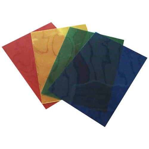 A4 transparent coloured binding covers - Pack of 100