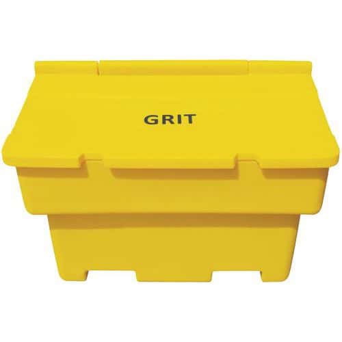 200 Litre Yellow Grit Bins - Heavy Duty - Embossed - Salt/Sand Storage