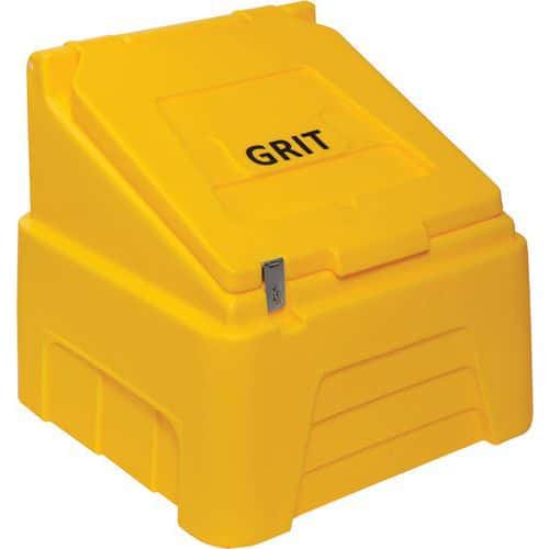 200L Yellow Grit Bins - Hasp And Staple Lock - Salt/Sand Storage