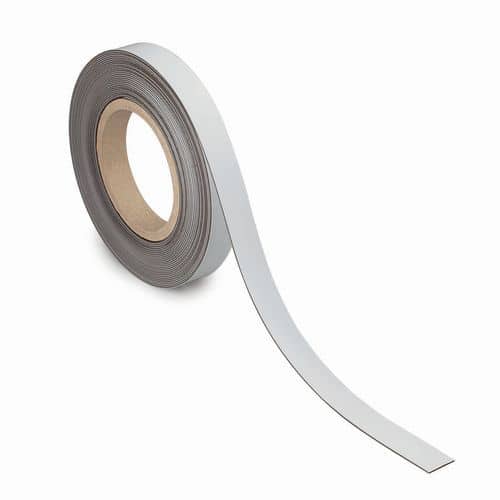 Magnetic marking tape, can be written on, 10 m x 20 mm x 1 mm - Maul