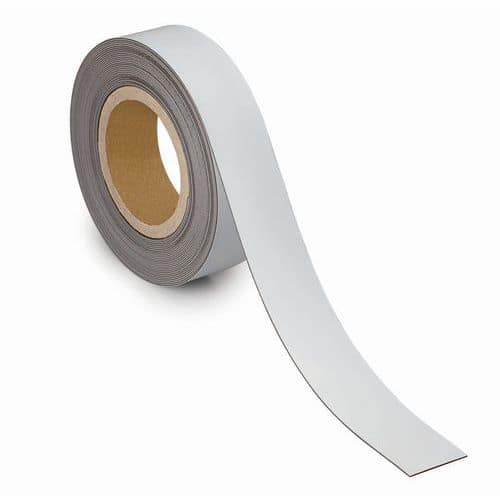 White magnetic marking tape, can be written on - Width 40 to 50 mm - MAUL