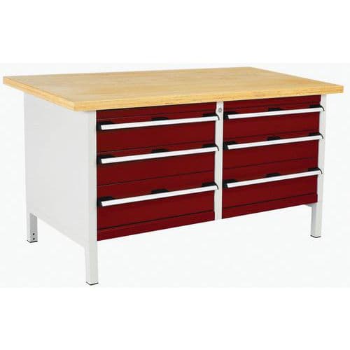 Bott Cubio Heavy Duty Workbench With 6 Drawers