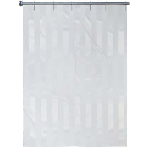 White shower curtain - Tone-on-tone - Polyester - Arvix