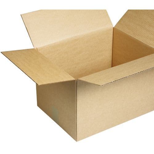 Recycled cardboard box - Single wall - Thick wall - Manutan Expert