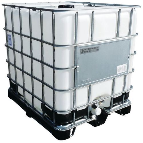 Standard single cubic 1000-l transport container + pallet - Manutan Expert