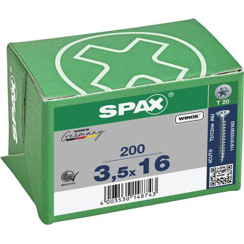 Box of 200 T-Star Plus universal screws with countersunk head TX Ø - Spax