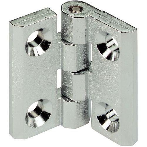 Square hinge 180° - Zamak - Chromed finish