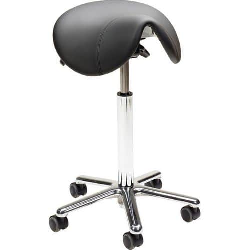 Ergonomic ESD Workshop Mobile Stool - Heavy Duty - Treston Saddle