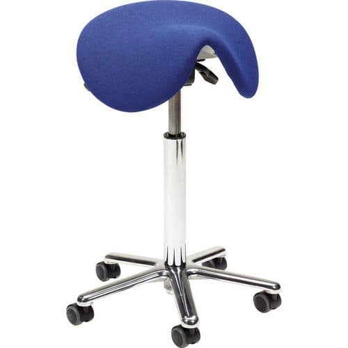 Ergonomic Workshop Mobile Stool - Heavy Duty - Fabric - Treston Saddle