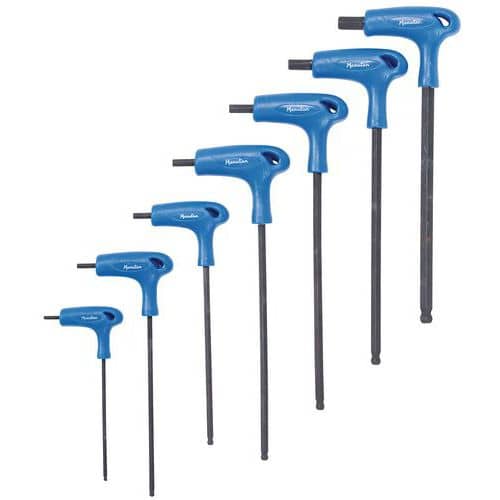 Set of 7 T-handle Allen keys - Manutan Expert