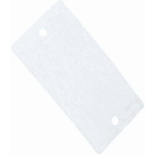 Plastic tag with 2 holes, 120 mm x 70 mm