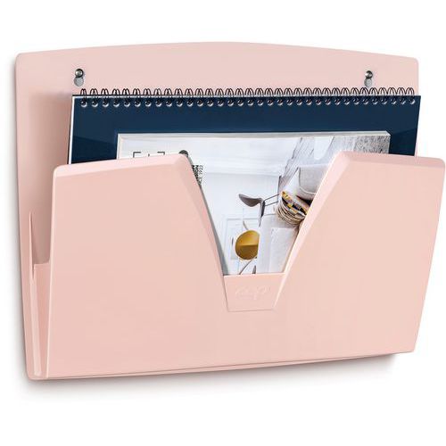 170 wall-mounted magnetic document holder, powder pink - CEP