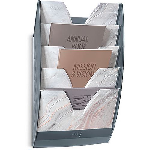 154 wall-mounted document holder, pink marble - CEP