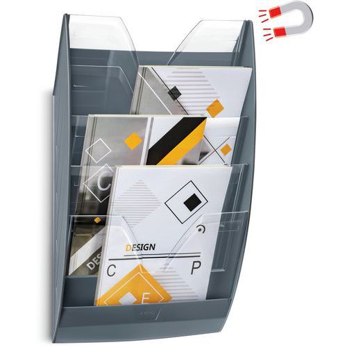 154 wall-mounted magnetic document holder, grey - CEP