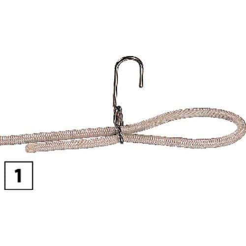 Stainless steel hook for adjustable bungee cord
