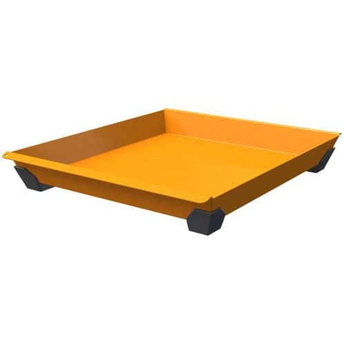 Steel laboratory spill tray - 8 l - Manutan