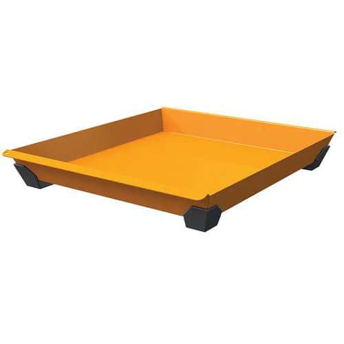 Steel laboratory spill tray - 10 l - Manutan