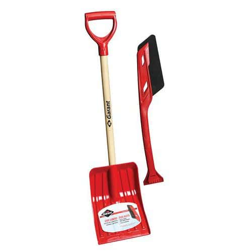 Small snow shovel with brush - For vehicles - Garant by Forges de Magne