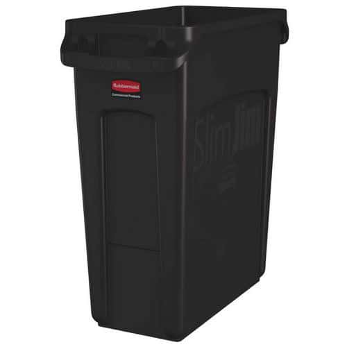 Slim Jim container w. ventilation, brown, 60 l - Rubbermaid