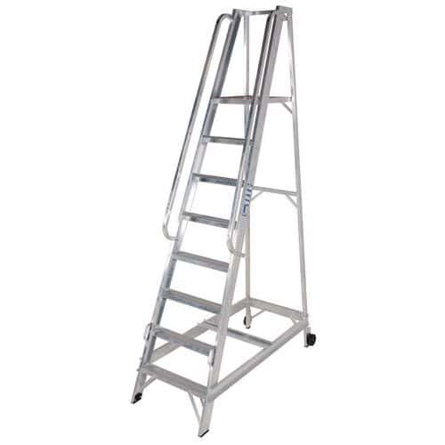 Platform Warehouse Step Ladders In Aluminium