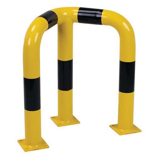 Corner Traffic Hoop Barriers - Black & Yellow - Steel - Manutan Expert