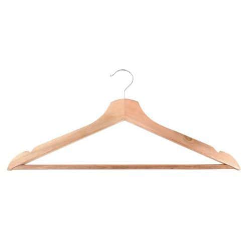 Natural wood coat and trouser hanger - Set of 5 - Vepabins