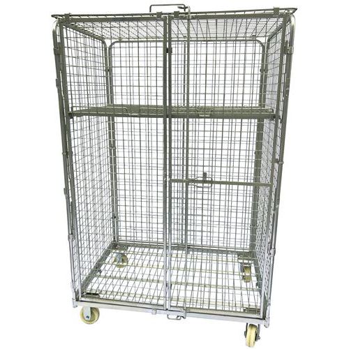 Large safety roll container - 1 shelf - Capacity 600 kg - Manutan Expert