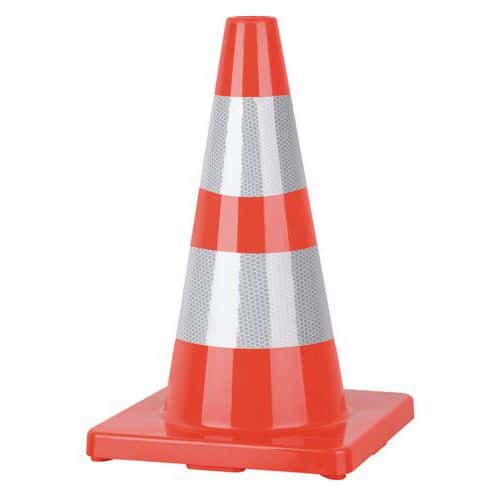 Safety cone with reflective strips - Manutan Expert