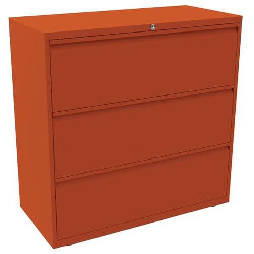 Bisley 3 Drawer Metal Side Filing Cabinet - 800-1000mm Wide - Office Storage