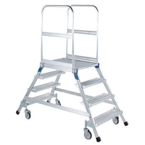 Aluminium Mobile Work Platforms - Double-Sided Step Ladder