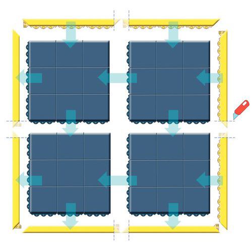 Border for anti-fatigue tile for welding - Notrax