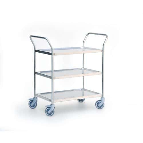 Stainless steel trolley - 3 shelves - Capacity 120 kg