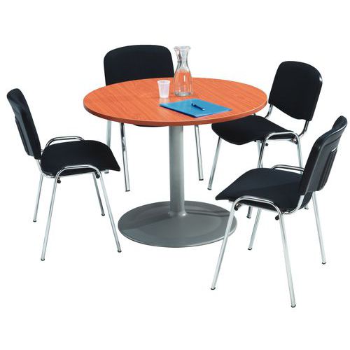Round meeting table set