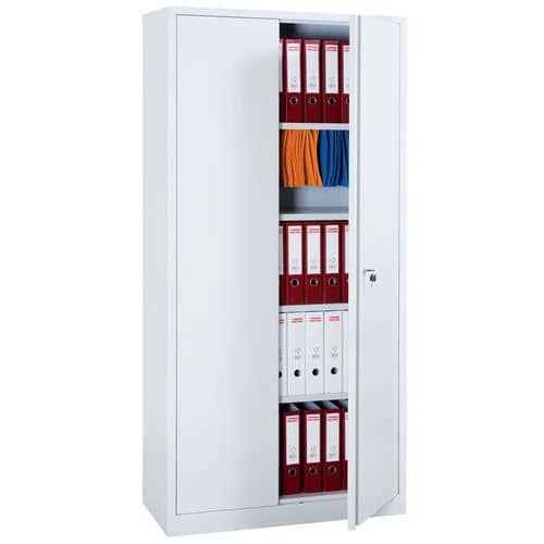 Compact, single-unit cabinet with hinged doors - Height 195 cm - Manutan Expert