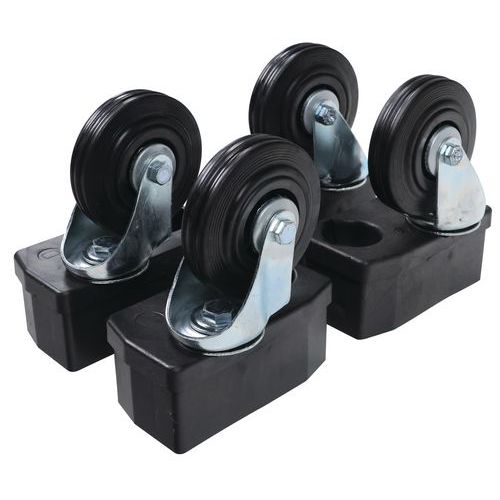 Set of casters for Euro pallet container - Manutan Expert