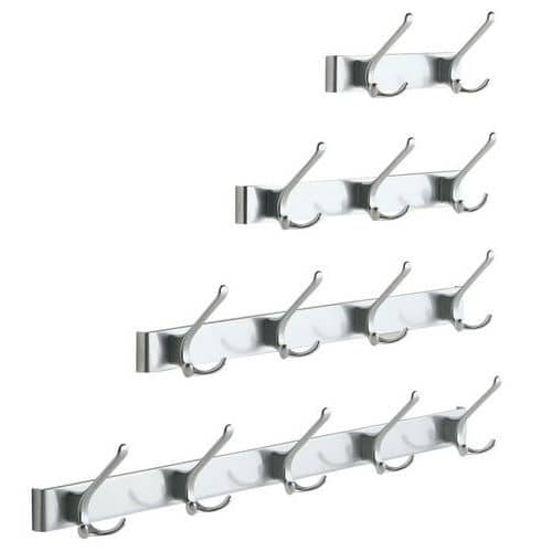 Aluminium coat rack with hat hooks  - Gardelux