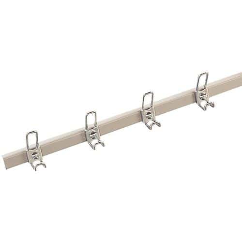 Wall-mounted coat rack with double coat pegs